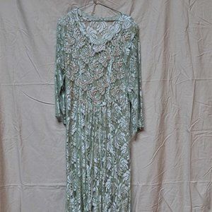 Full length lace and beaded gown
